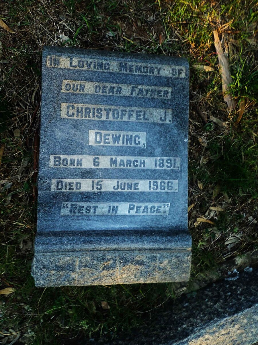 DEWING Christoffel J. 1891-1966