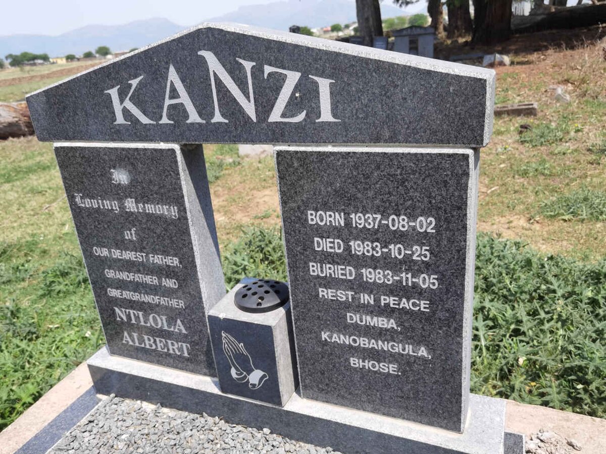 KANZI Ntlola Albert 1937-1983
