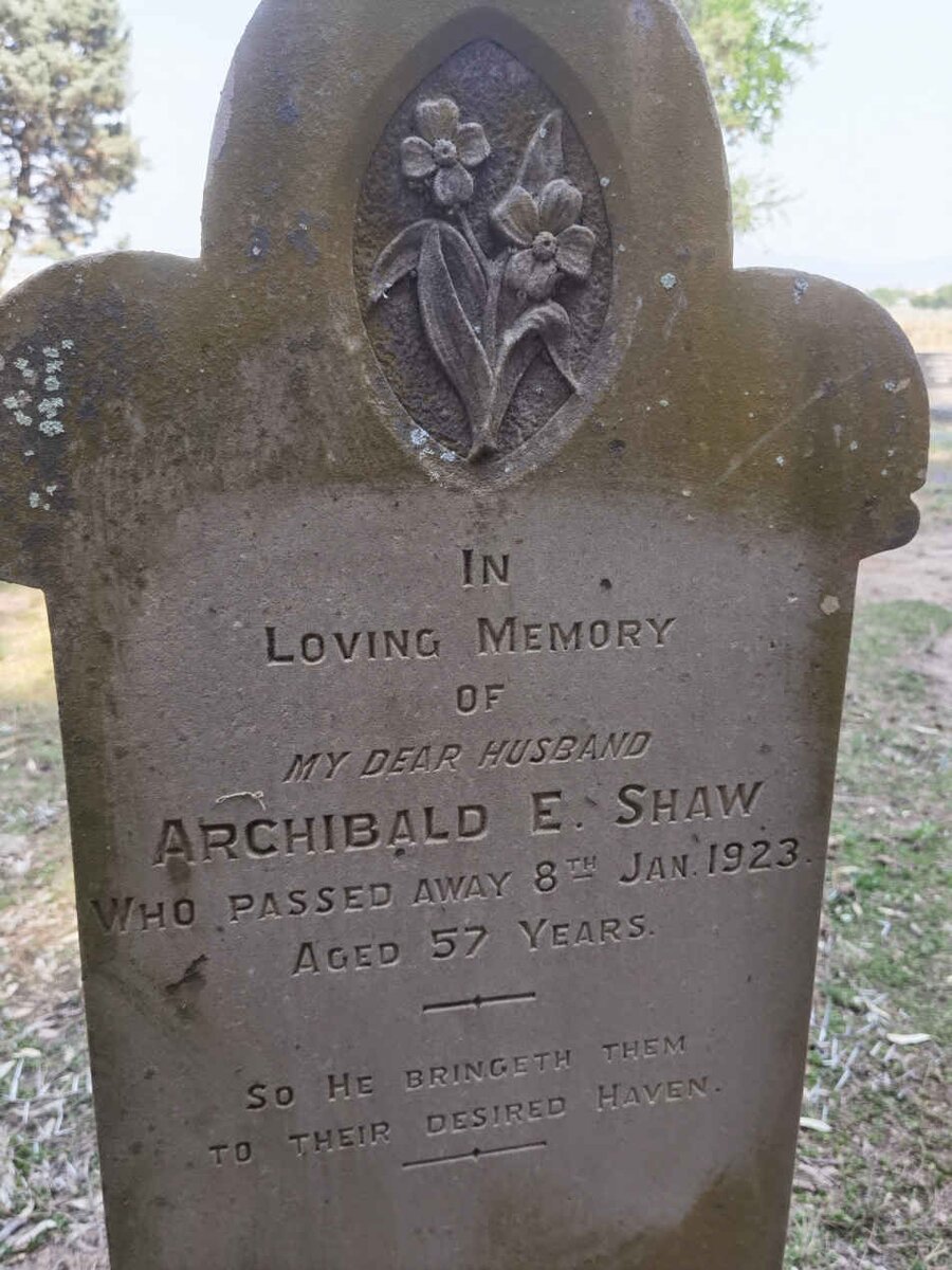 SHAW Archibald E. -1923