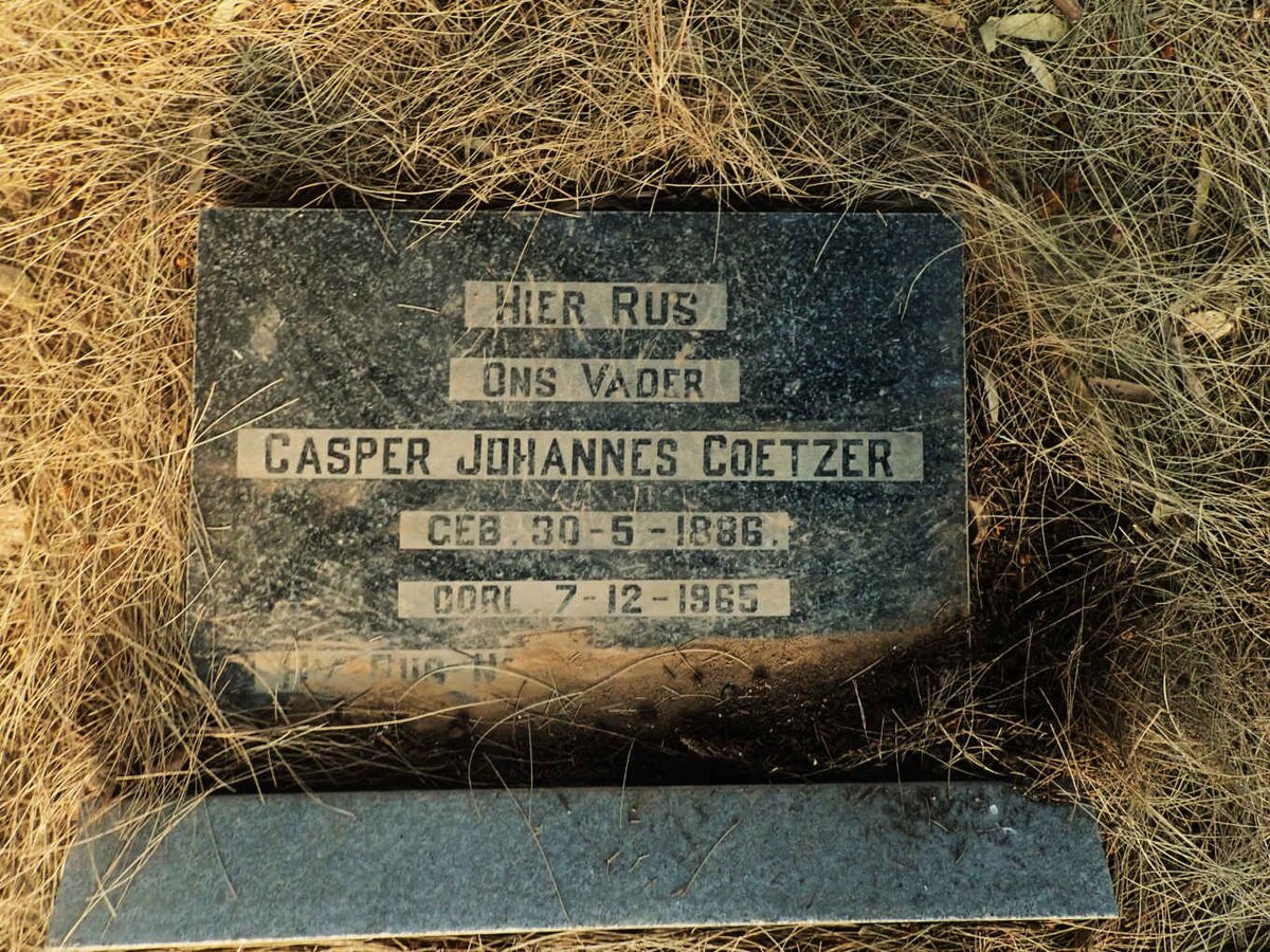 COETZER Casper Johannes 1886-1965