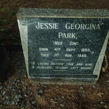 PARK Jessie Georgina nee SIM 1869-1950