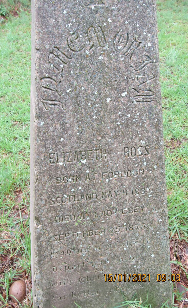 ROSS Elizabeth 1835 - 1878