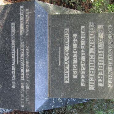 JOUBERT E.A. nee CHURCH -1919