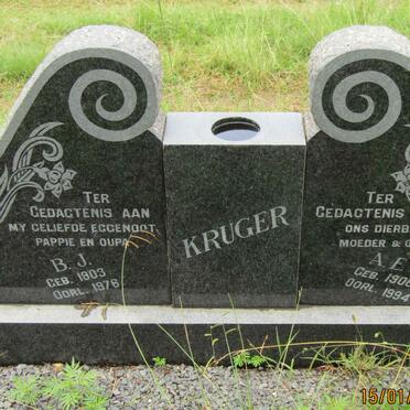 KRUGER B.J. 1903-1976 &amp;  A.E.J. 1906-1994