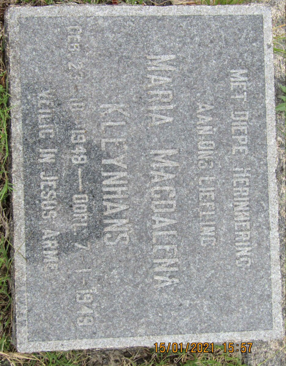 KLEYNHANS Maria Magdalena 1948-1949