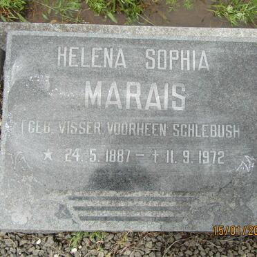 MARAIS Helena Sophia voorheen SCHLEBUSH nee VISSER 1887-1972