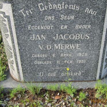 MERWE Jan Jacobus, v.d. 1928-1951