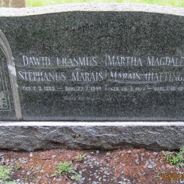 MARAIS Dawid Erasmus Stephanus 1869-1948 &amp; Martha Magdalena HATTINGH 1873-1948