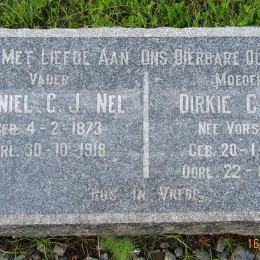 NEL Daniel C. J. 1873-1918 &amp; Dirkie C. VORSTER 1875-1938