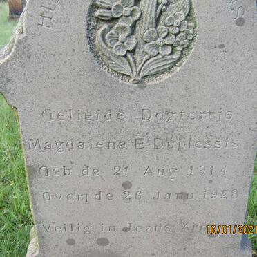 PLESSIS Magdalena E., du 1914-1928