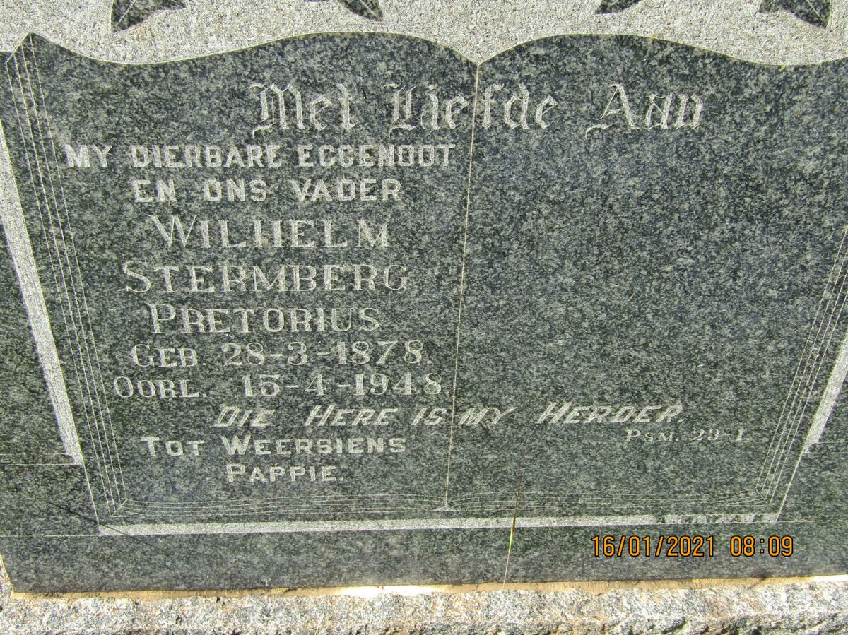 PRETORIUS Wilhelm Stermberg 1878-1948