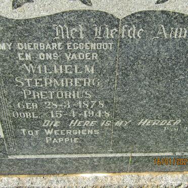 PRETORIUS Wilhelm Stermberg 1878-1948