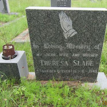 SLADE Theresa nee VAN DEN HEEVER 1949-1975