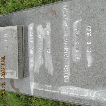 SCHLEBUSCH Frederik Coetzer 1921-1995 &amp; Louisa Jacoba BOTHA 1925-2020