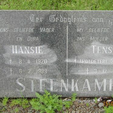 STEENKAMP Hansie 1920-1988 &amp; Tensie POTGIETER 1924-1984