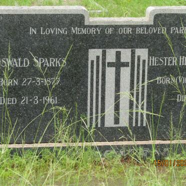 SPARKS Oswald 1877-1961 &amp; Hester Helena Margaret VICKERS -1961