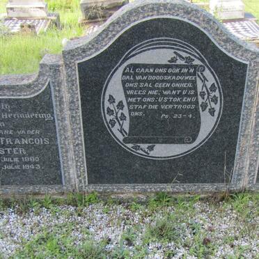 VORSTER Hendrik Francois 1880-1943 &amp; Cornelia Isabella Petronella HATTINGH 1889-1943