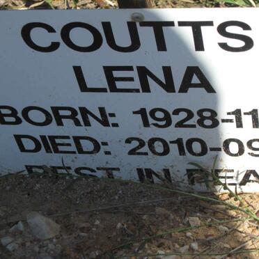 COUTTS Lena 1928-2010