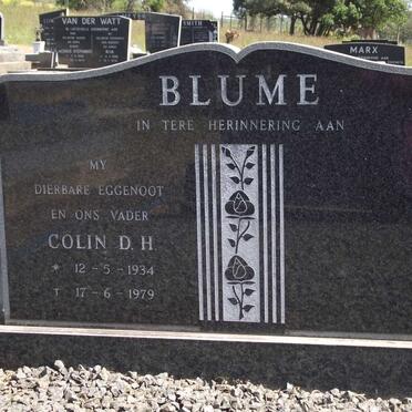 BLUME Colin D.H. 1934-1979