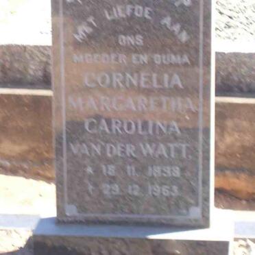 WATT Cornelia Margaretha Carolina, van der 1899-1963