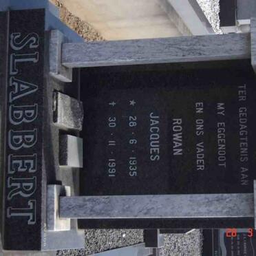 SLABBERT Rowan Jacues 1935-1991