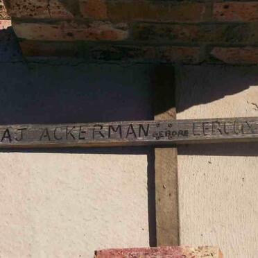 ACKERMAN A.J. nee LE ROUX