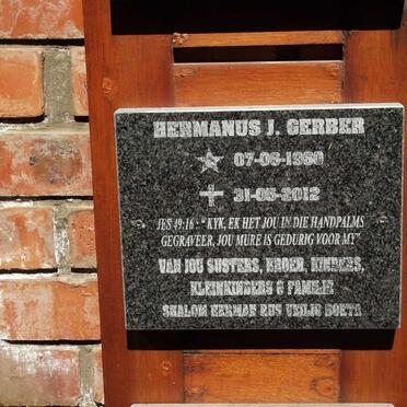 GERBER Hermanus J. 1960-2012