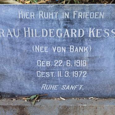 KESSER Hildegard nee VON BANK 1918-1972