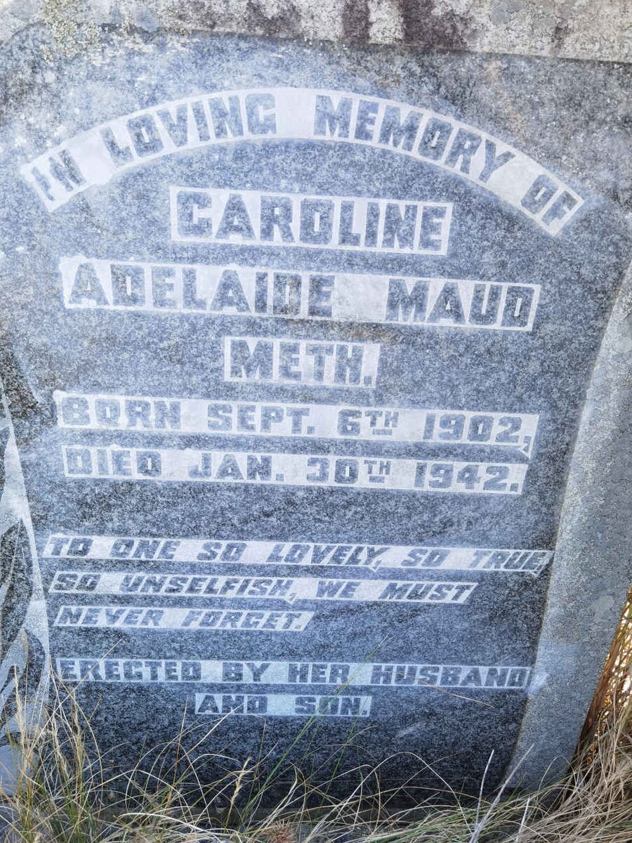 METH Caroline Adelaide Maud 1902-1942