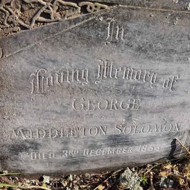 SOLOMON George Middleton -1953