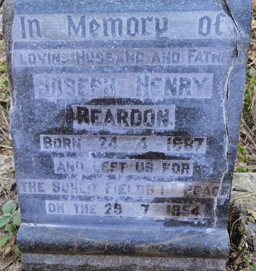 REARDON Joseph Henry 1887-1954