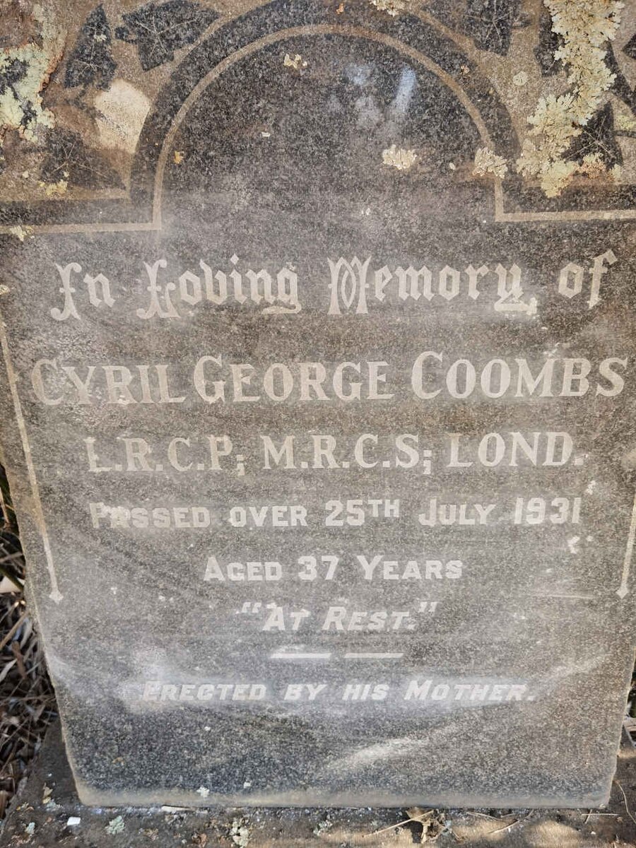 COOMBS Cyril George -1931