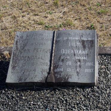 ODENDAAL Hendrik Petrus 1903-1962 &amp; Lily HUMAN 1916-1997