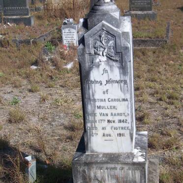 MULLER Christina Carolina nee VAN AARDT 1842-1911