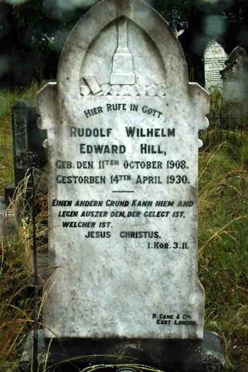 HILL Rudolf Wilhelm Edward 1908-1930