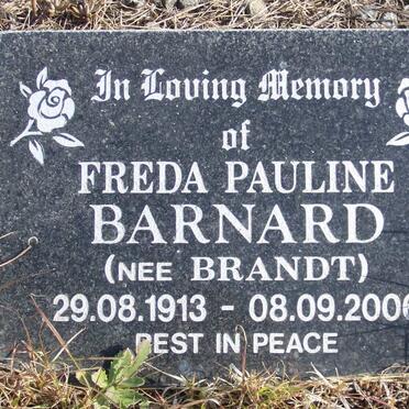 BARNARD Freda Pauline nee BRANDT 1913-2006