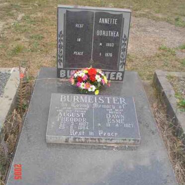 BURMEISTER August Theodor 1907-1994 &amp; Dawn Esme 1927- :: BURMEISTER Annette Dorothea 1903-1976