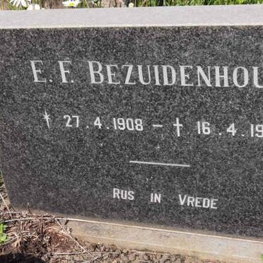 BEZUIDENHOUT E.F. 1908-1983
