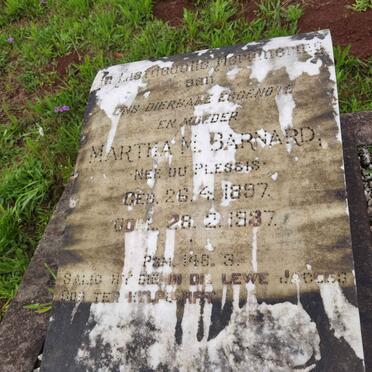 BARNARD Martha nee Du PLESSIS 1897-1937