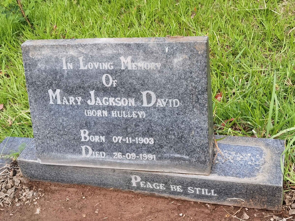 DAVID Mary Jackson nee HULLEY 1903-1991