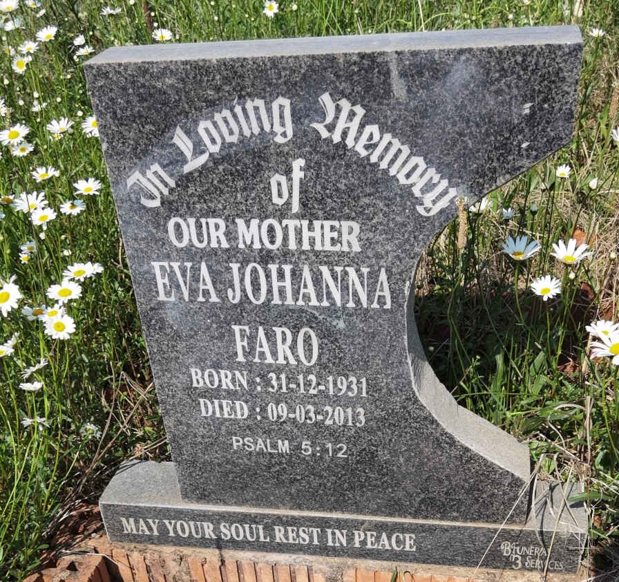 FARO Eva Johanna 1931-2013