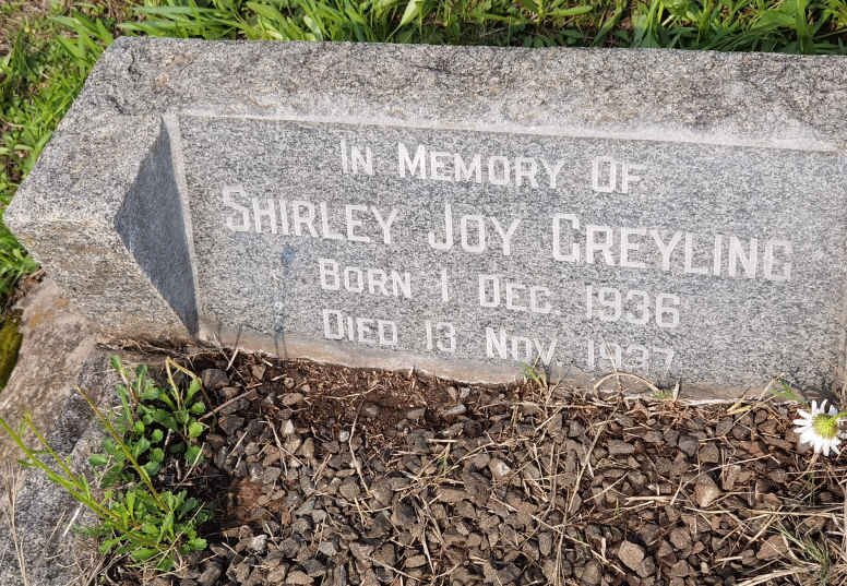 GREYLING Shirley Joy 1936-1937