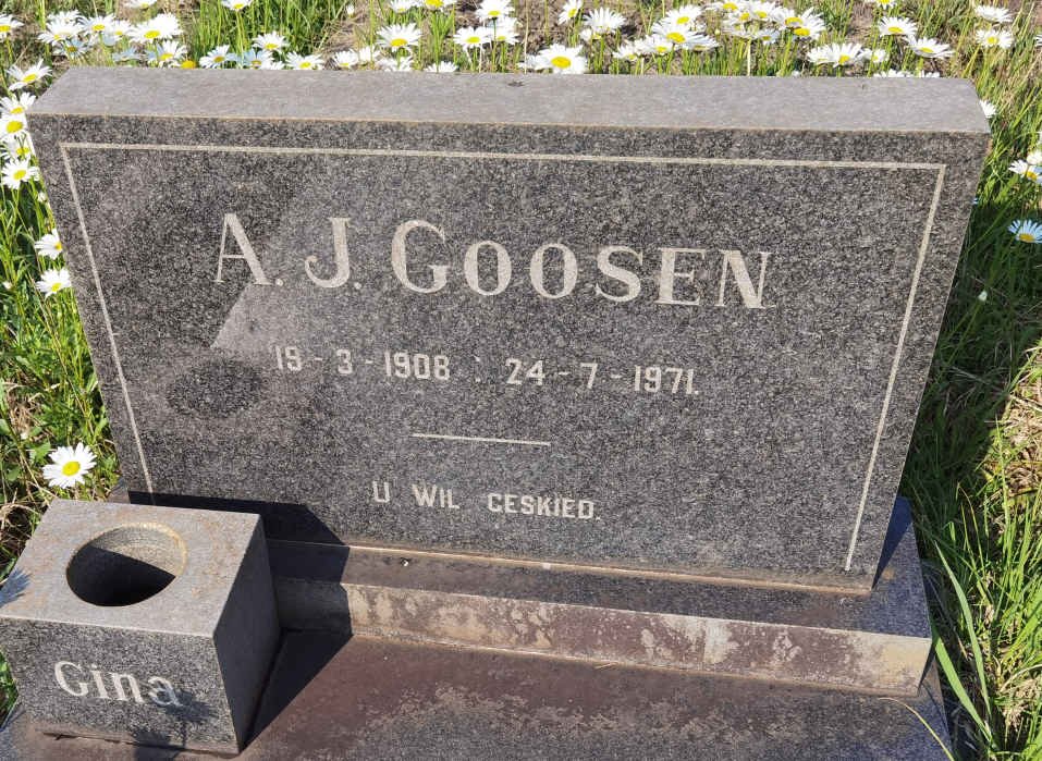 GOOSEN A.J. 1908-1971