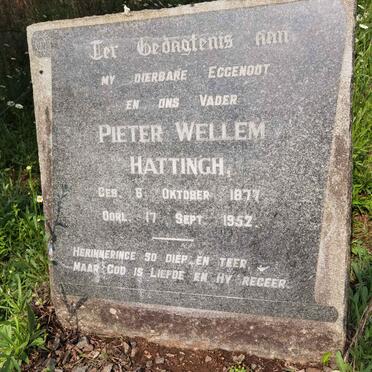 HATTINGH Pieter Wellem 1877-1952