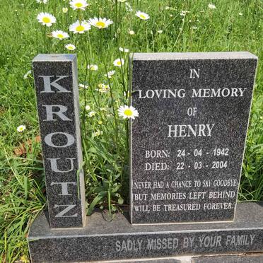 KROUTZ Henry 1942-2004