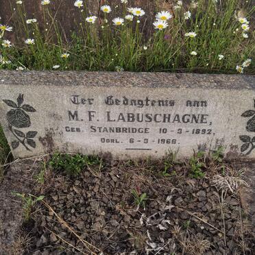 LABUSCHAGNE M.F. nee STANBRIDGE 1892-1966