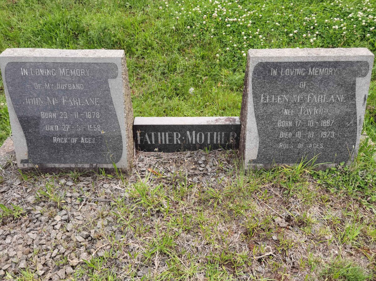 MCFARLANE John 1878-1958 &amp; Ellen TAYLOR 1887-1973