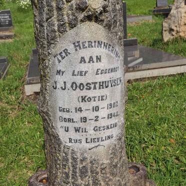 OOSTHUYSEN J.J. 1902-1942