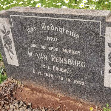 RENSBURG M., van nee FOUCHE 1878-1963