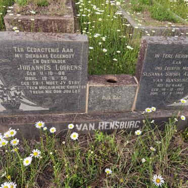 RENSBURG Johannes Lourens, van 1888-1956 &amp; Susanna Sophia Aletta DU RAND 1901-1965